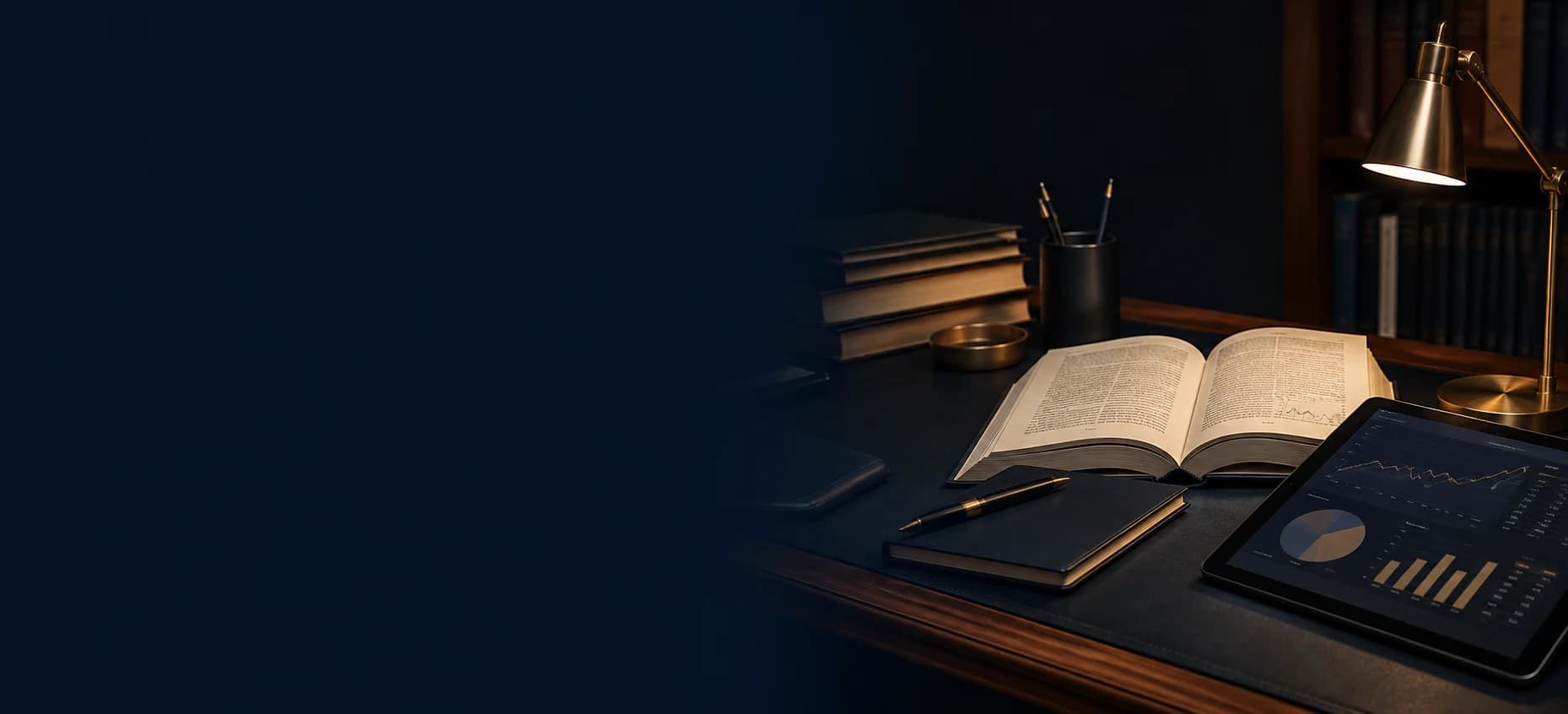 Cena ilustrativa de pesquisa e análise de informações de gestão